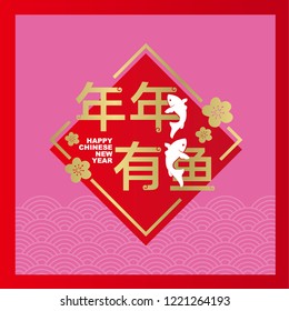 Happy Chinese New Year. Chinese Translation: Prosperity Chinese New Year. 
