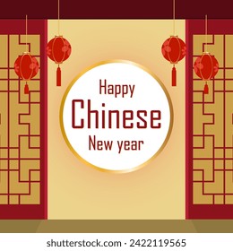 Happy chinese new year vector template 