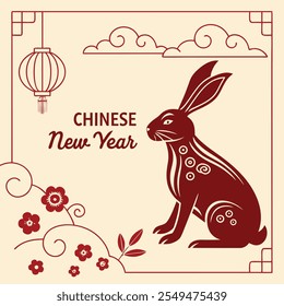 Happy Chinese new year vector poster design