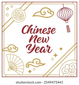 Happy Chinese new year vector poster design