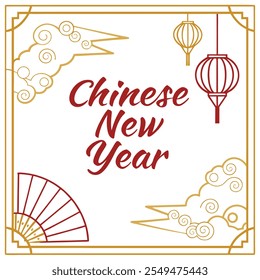 Happy Chinese new year vector poster design