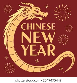 Frohes chinesisches Neujahrs-Vektorposter-Design