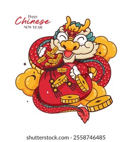 Happy chinese new year . Vector illustration.