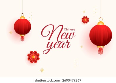 Happy Chinese new year vector illustration poster banner decorative background