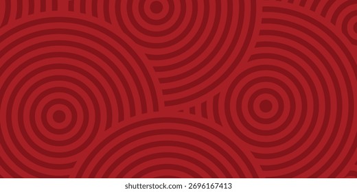 Padrão vetor feliz ano novo chinês. Papel de parede com floral chinês e padrão de onda em um fundo vermelho.