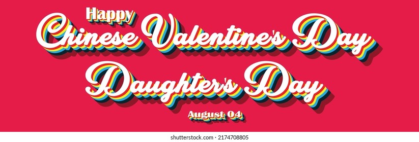 Happy Chinese Valentine's Day Daughter's Day , holidays month of august , Empty space for text, Copy space right
