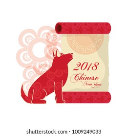 happy chinese year 2018 year of dog design