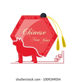 happy chinese year 2018 year of dog design