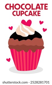 happy chocolate cupcake day with delicious chocolate