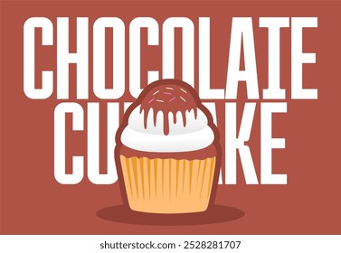 happy chocolate cupcake day with delicious chocolate