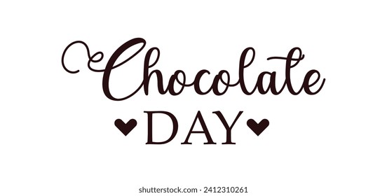 Happy Chocolate Day Amazing Text illustration Design