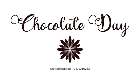 Happy Chocolate Day Amazing Text illustration Design