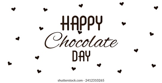 Happy Chocolate Day Amazing Text illustration Design