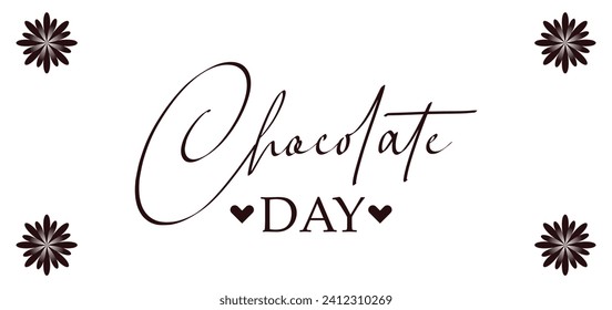 Happy Chocolate Day Amazing Text illustration Design