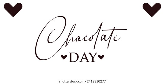 Happy Chocolate Day Amazing Text illustration Design