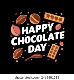 Happy chocolate day art design is a vector design.use any print media like t-shirt,mug,cap,bag etc