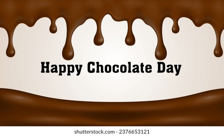 Happy Chocolate Day. Chocolate Background Vector