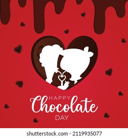 Happy chocolate day banner design template.