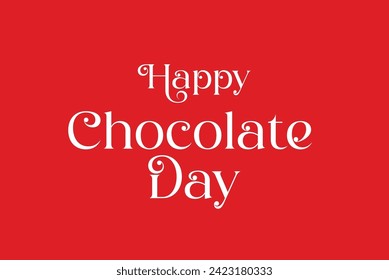 Happy Chocolate Day Calligraphy font Chocolate Day wishes font