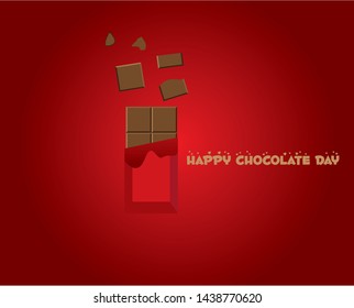 Happy Chocolate day, can use for gretting card or poster