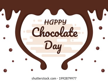 Happy Chocolate Day Celebration Vector Illustration. Suitable For Greeting Cards, Posters and Background