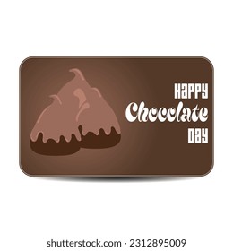 Happy chocolate day greeting card with candies