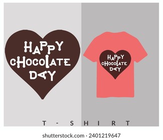 Happy Chocolate Day, Luxury T-shirt Design, T-shirt design, Creative, Professional T-shirt design