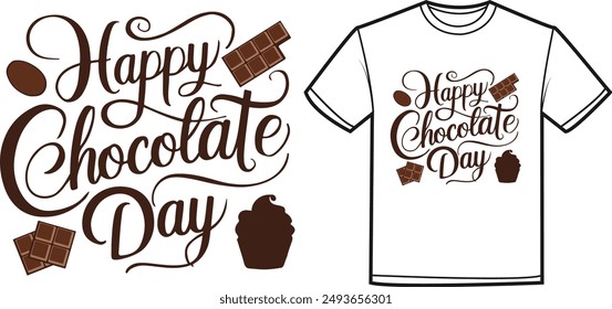 happy chocolate day t-shirt design