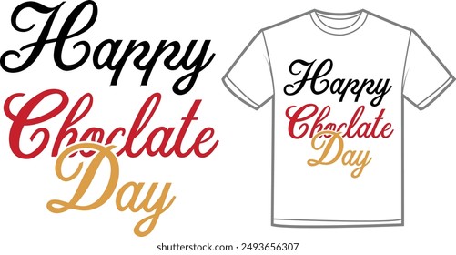 happy chocolate day t-shirt design