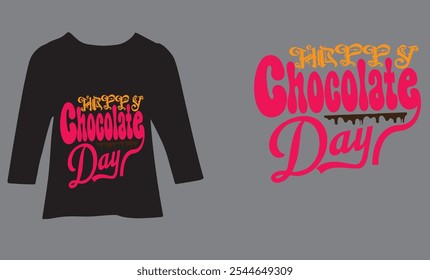 Happy Chocolate Day T-Shirt Design.