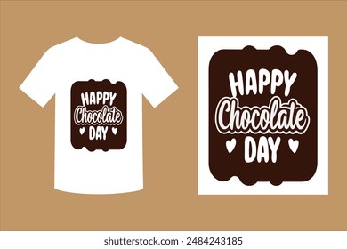 Happy Chocolate Day Typography T-shirt Design