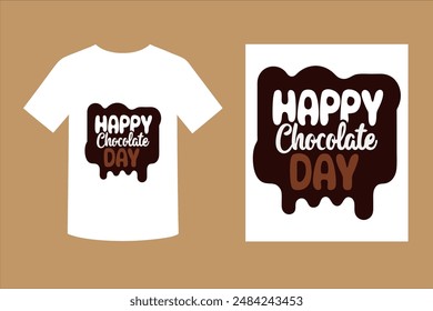 Happy Chocolate Day Typography T-shirt Design