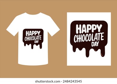 Happy Chocolate Day Typography T-shirt Design