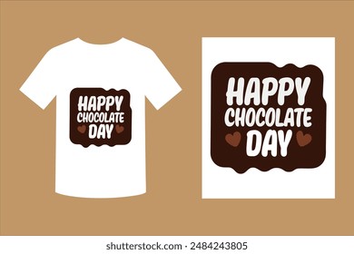 Happy Chocolate Day Typography T-shirt Design