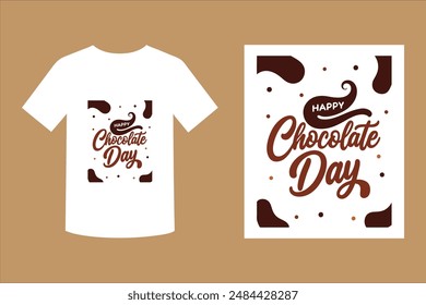 Happy Chocolate Day Typography T-shirt Design