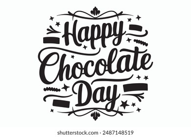 Happy chocolate day vector art illustration