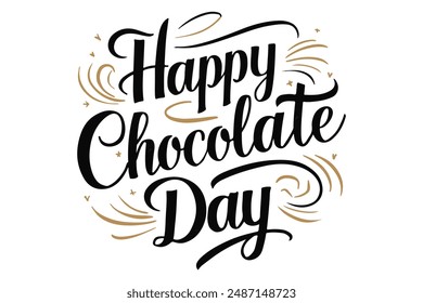 Happy chocolate day vector art illustration