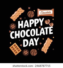 Happy chocolate day vector design