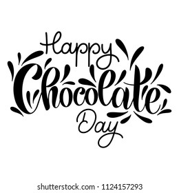 Feliz día del chocolate. Elementos vectores para invitaciones, carteles, tarjetas de felicitación. Diseño de pantalones en T