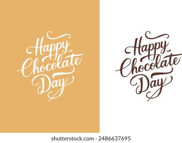 Happy Chocolate Day Vector Text