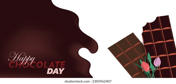 Happy chocolate day . world chocolate day banner. Chocolate Background. 