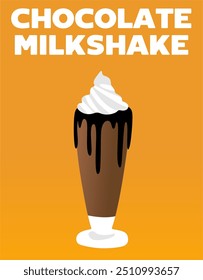 feliz dia de milkshake de chocolate com delicioso milkshake de chocolate