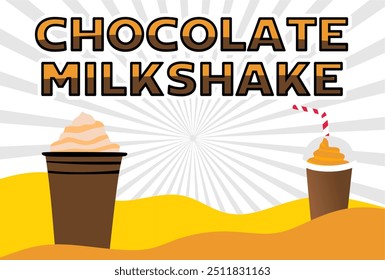 feliz dia de milkshake de chocolate com delicioso milkshake de chocolate