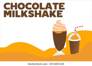 feliz dia de milkshake de chocolate com delicioso milkshake de chocolate