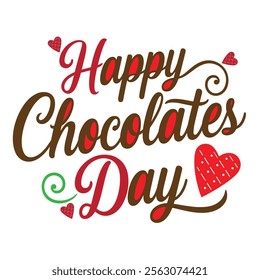 Happy Chocolates Day Vector Design .