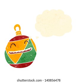 happy christmas bauble cartoon