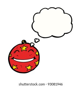 happy christmas bauble cartoon character