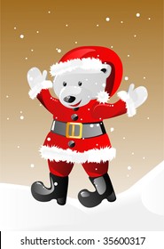The happy Christmas bear