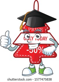 Happy christmas best price tag wearing a black Graduation hat