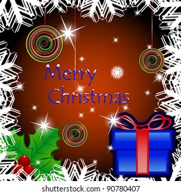 happy christmas card, abstract vector art illustration; image contains transparency